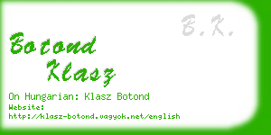 botond klasz business card